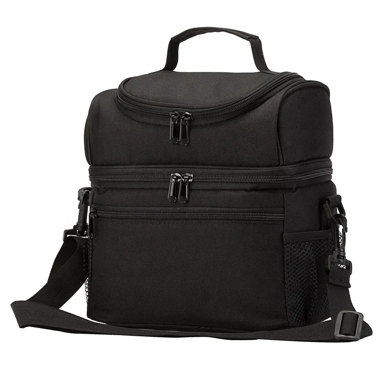 Heopono High Quality Fitness Eco Friendly BPA Free Waterproof Polyester Women Men Adults Branded Large 2 Compartments Lunch Bags