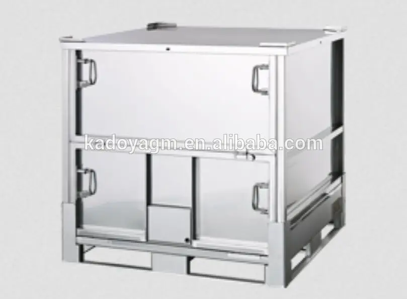 1000L Galvanized Steel 304 Collapsible IBC container