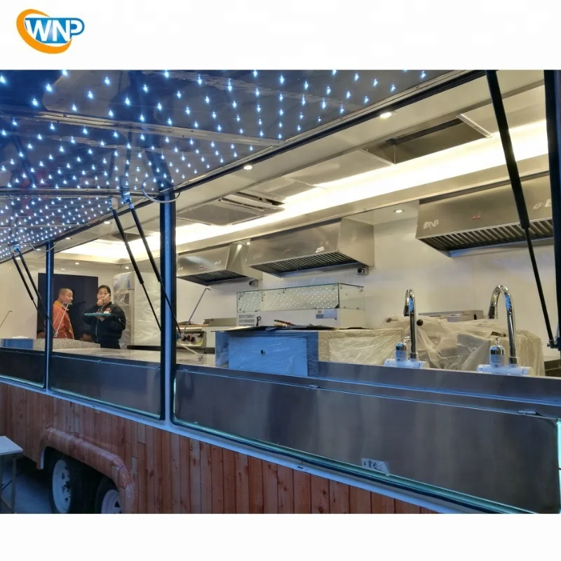 
WNP-7000S steel plates coffee juice hamburger selling mobile food bus food truck trailer 