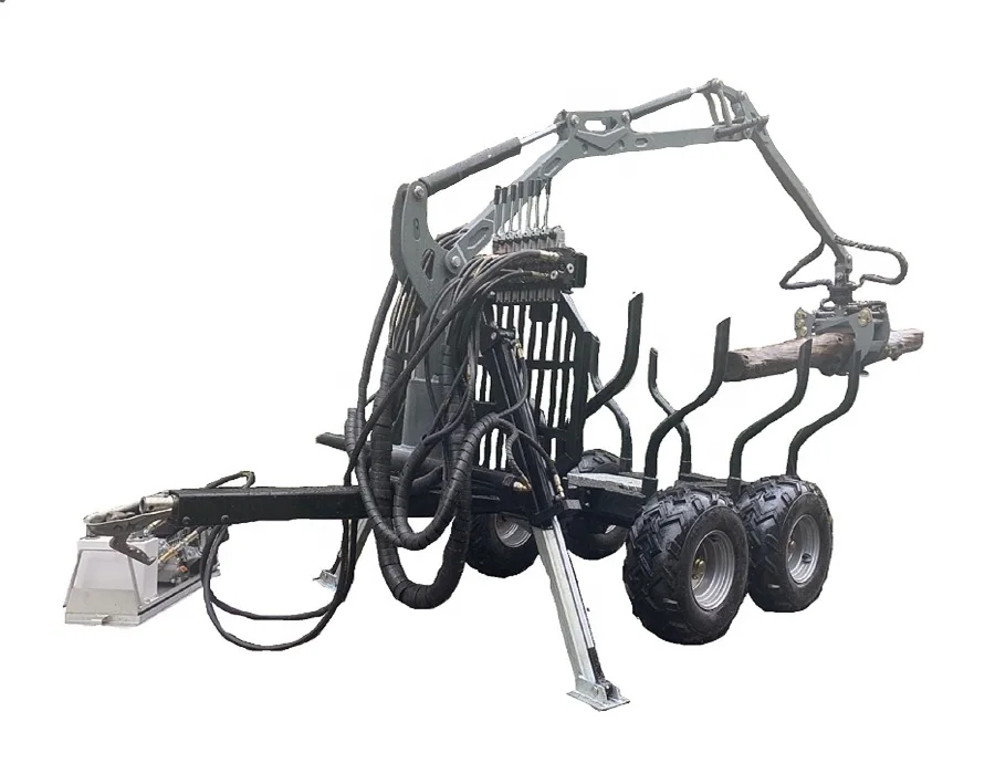 Small boom crane trailer