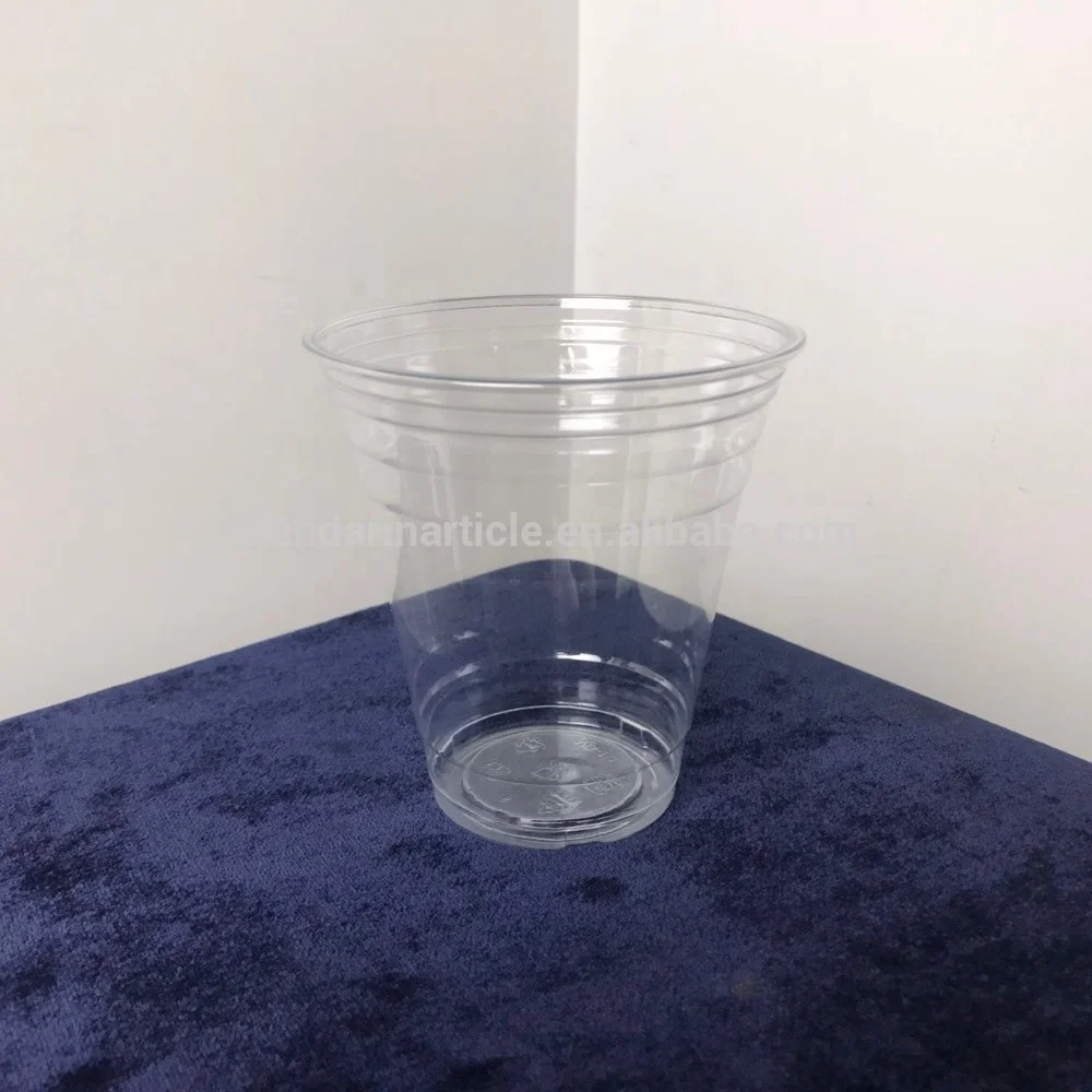 Одноразовая прозрачная пластиковая чашка из ПЭТ 14 унций, чайная чашка с пузырьками для молока, чая, сока