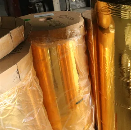10 mic Golden Metallized PET Film for Paper Board Lamination Manufacturer