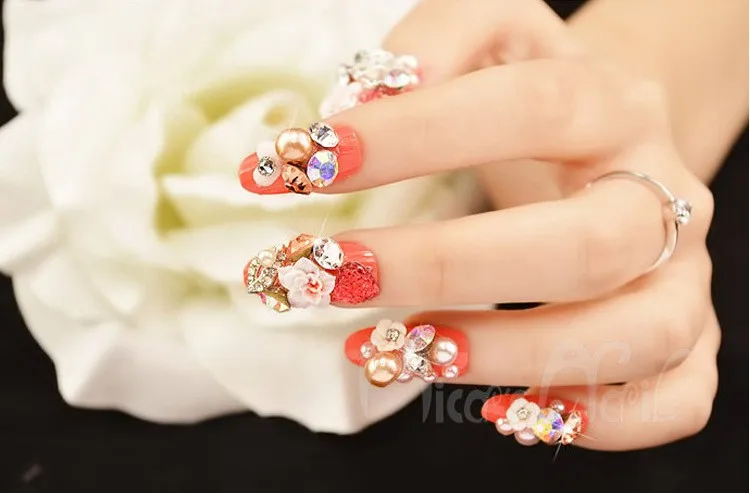 ShiningLife Brand gold leaf 24k crystal mini cooper for sale fashion nail designs art