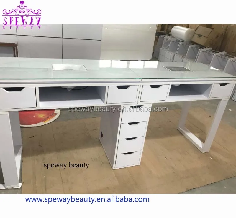 
2021 double nail table/nail dryer station/portable manicure table nail station 