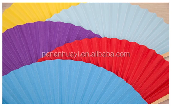 Custom Chinese Promotional Small Bamboo Fabric fan Folding Hand Held Paper Fans as Gift
