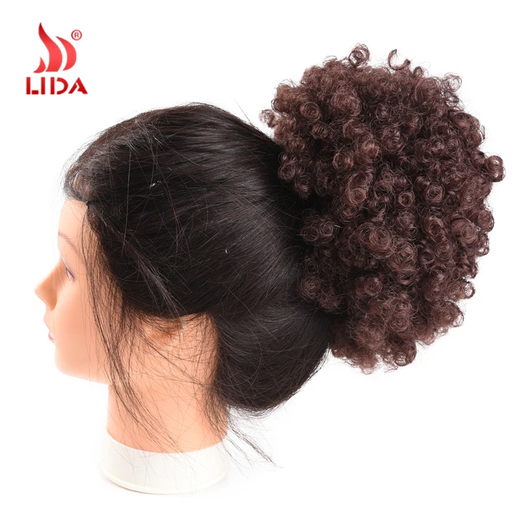 
Curly Chignon Updo Donut hair bun Cheveux natural Hair piece 33# China hair bun maker 