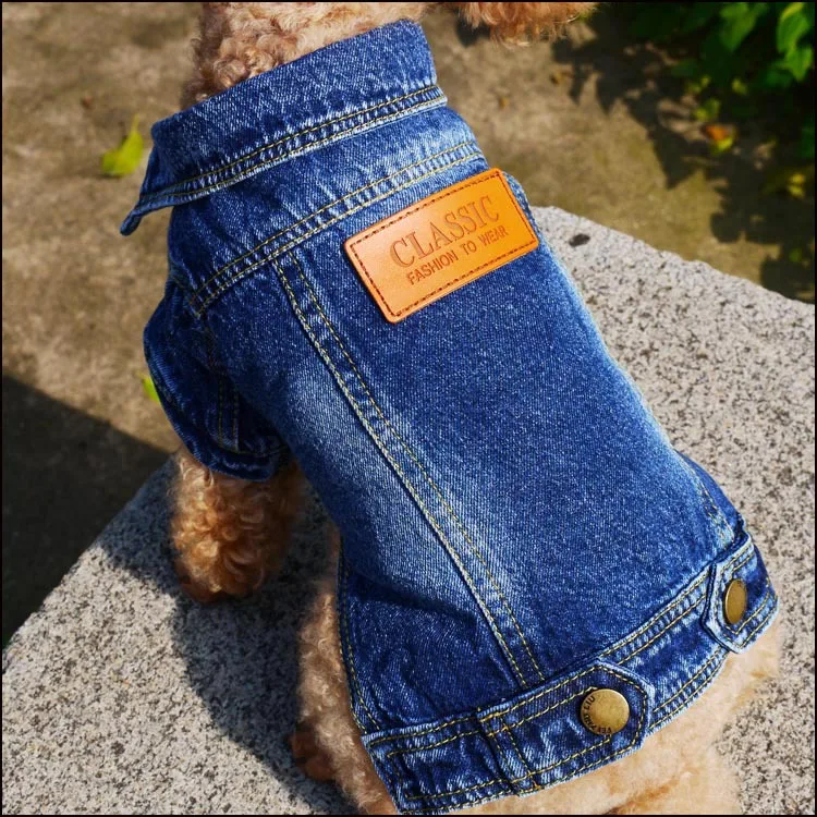good designers dog jacket  urban dog clothes denim vests