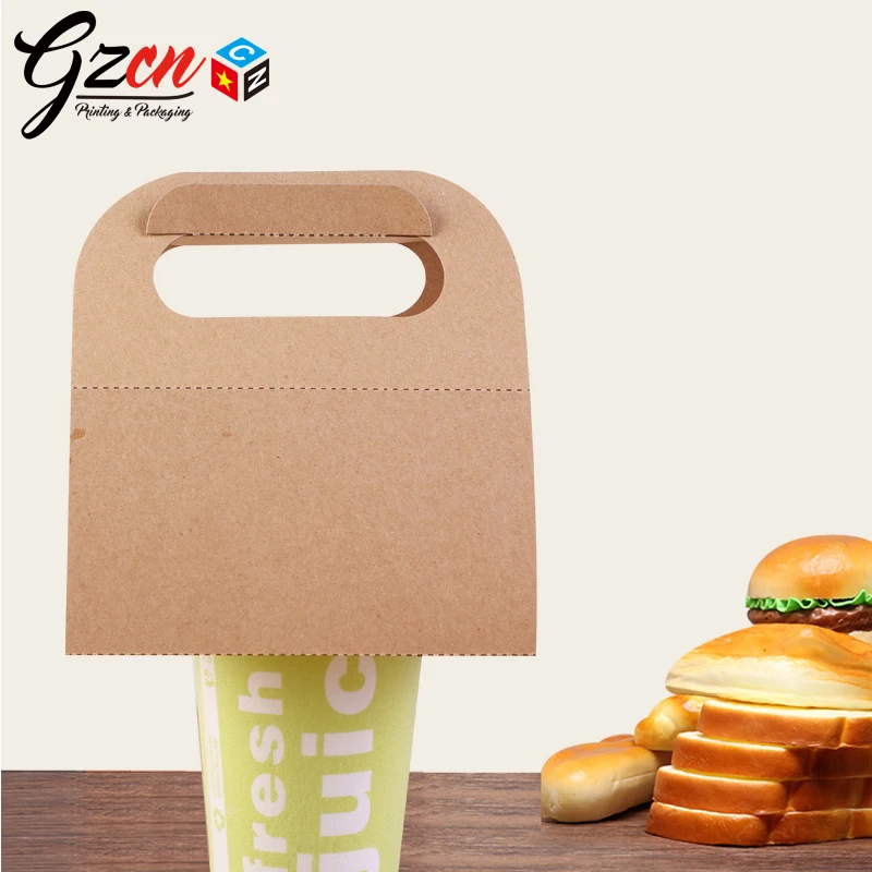 Recycled Environment friendly take away box paper coffee cup carrier