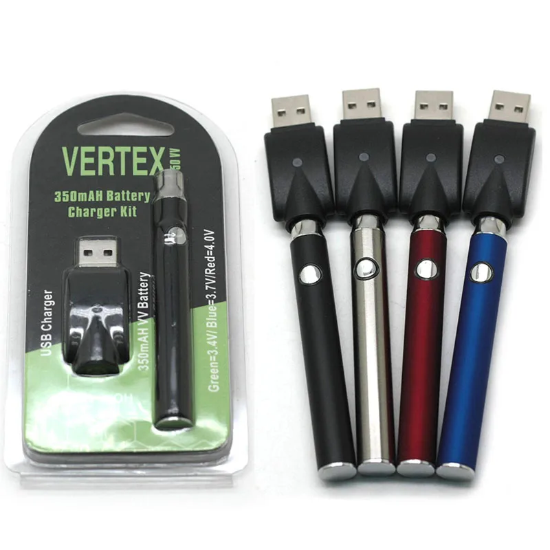 
Good Quality Vertex CBD Vape pen Battery 510 Thread E cig Batteries 350mah 