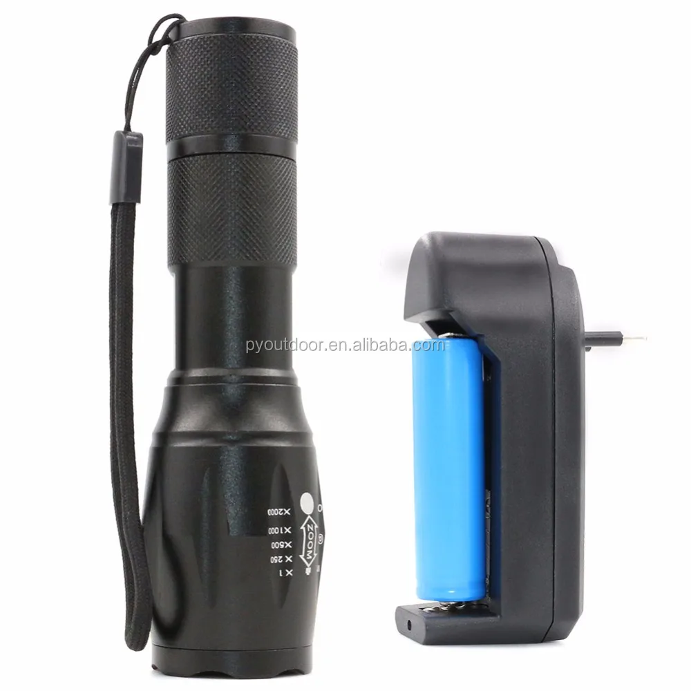 High Power 1000 lumens  Camp Waterproof  IPX5 Flash Light Set Powerful USB Rechargeable  Tactical Torches Flashlights