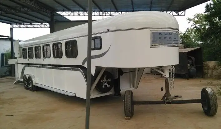 OEM Australia Configuration Standard 4 Horse Float Trailer Angle Horse Load Truck Horses Carriage Trailers for Sale