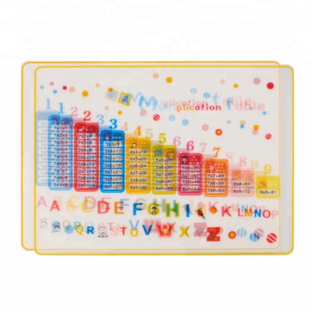 Customize Printing Silicone Kids Alphabet Placemats Educational Waterproof Nonstick Nonslip Baking Mat Table Mat