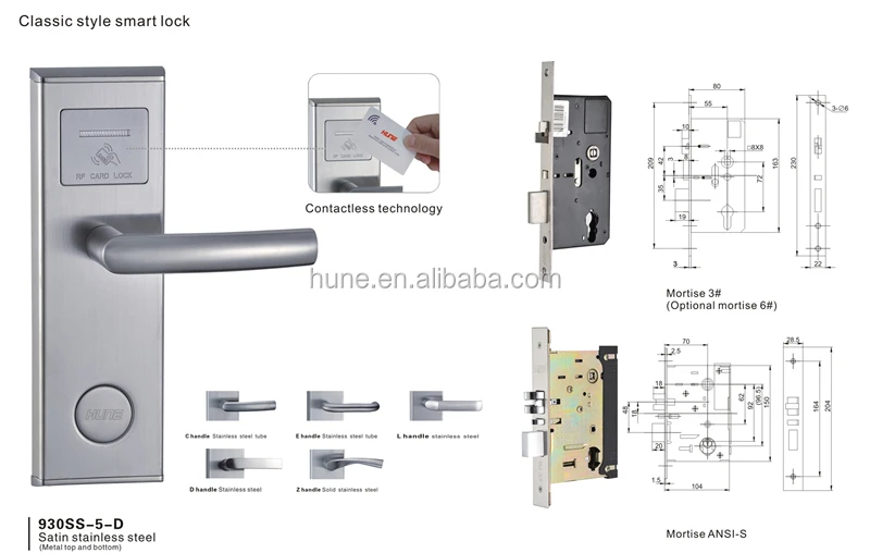 high quality rfid new smart hotel room door lock system