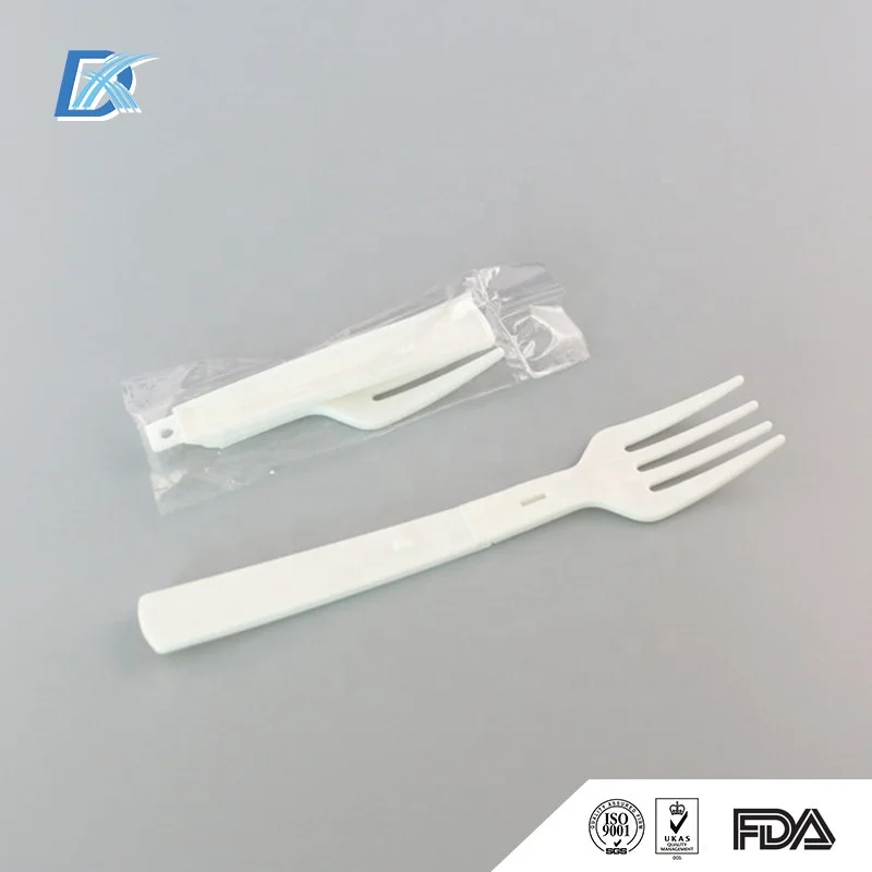 Portable Instant Noodle Fork Disposable Plastic Folding Fork