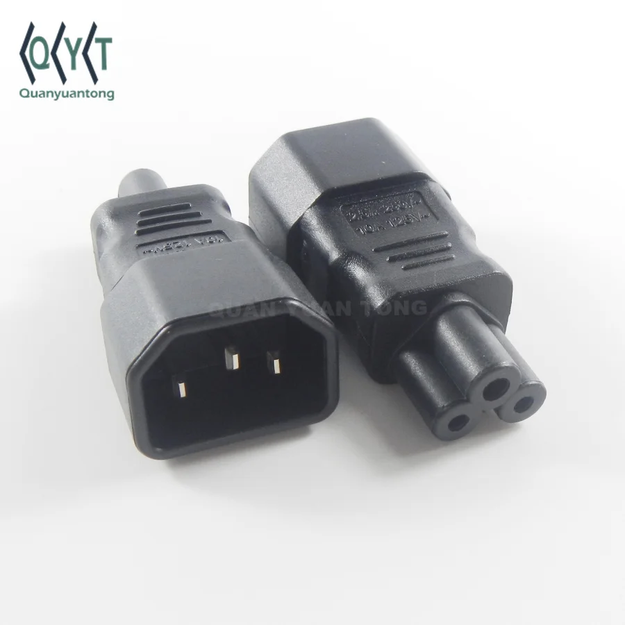 WA-0004 IEC320 C14 to C5 Adapter Plug Mickey Mouse Connector for Laptop
