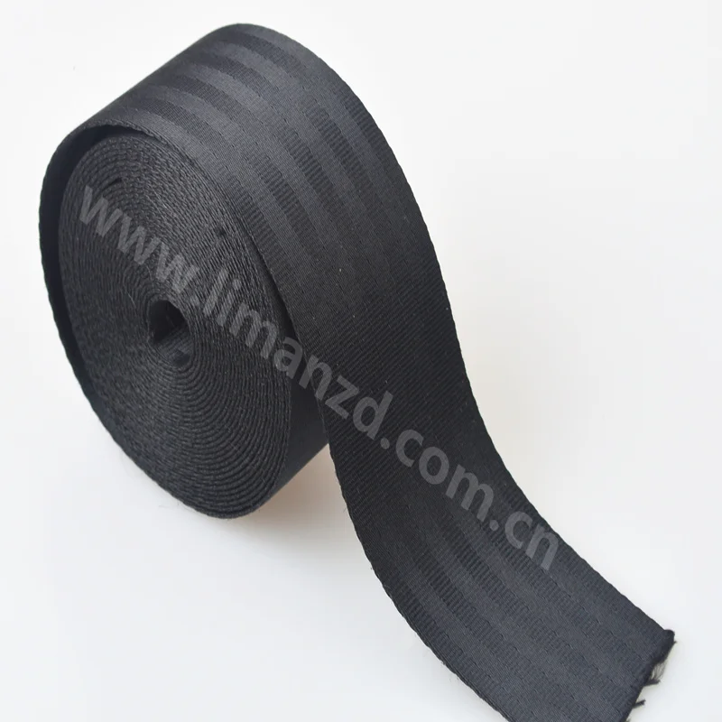black 50mm seatbelt webbing,wide seat belt webbing for bus in stock