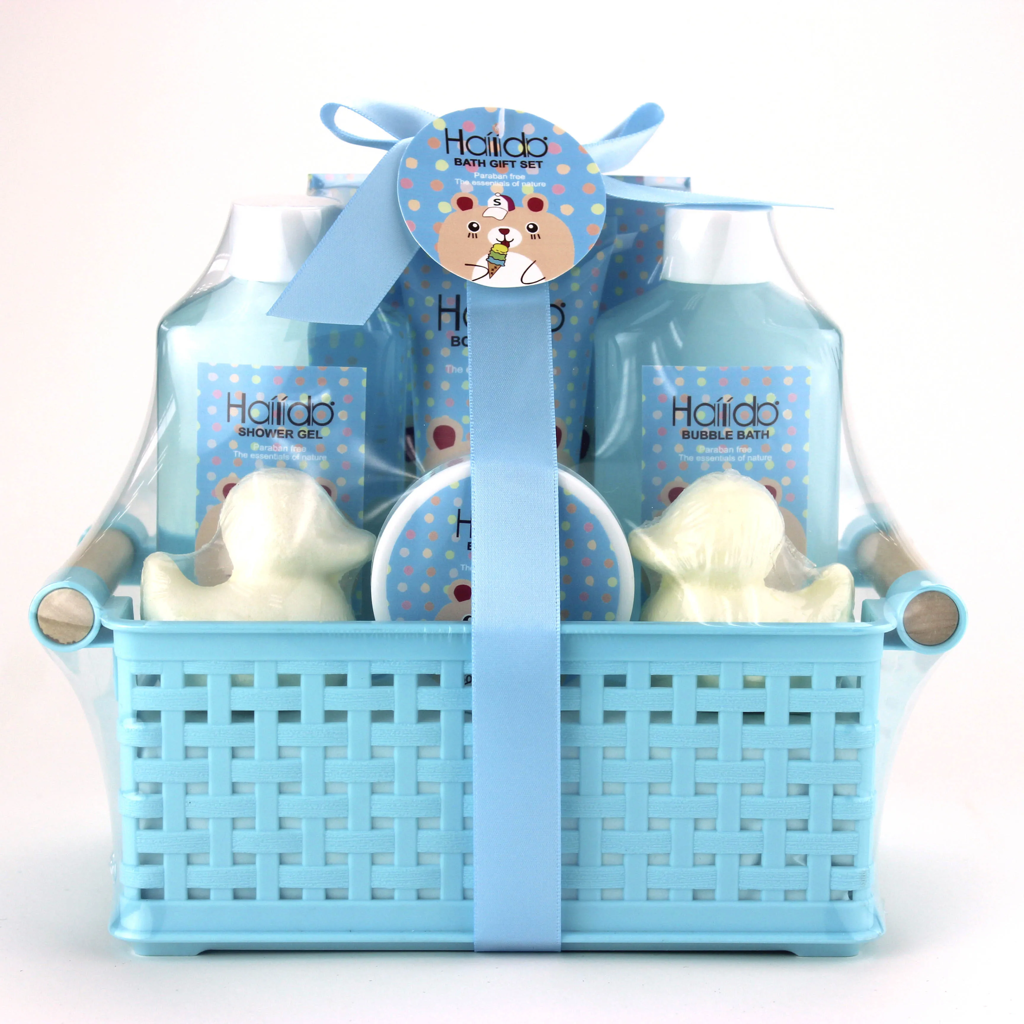 OEM wholesale high quality moisturizing body care plastic basket bath gift set for spa,factory direct deal