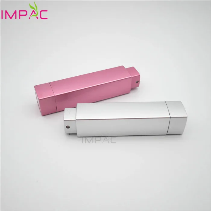 Twist up aluminum 5ml 10ml pink silver perfume atomizer bottle
