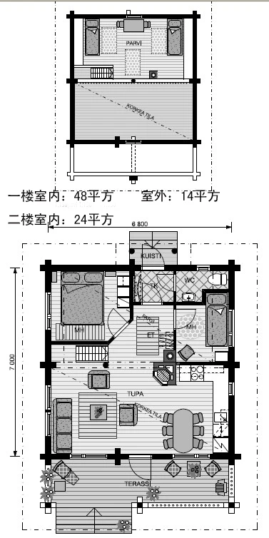 Durable garden storage house leisure prefabricated wooden house