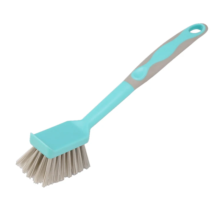 High quality kitchen tools creative plastic square brush head cleaning dish brush with long handle