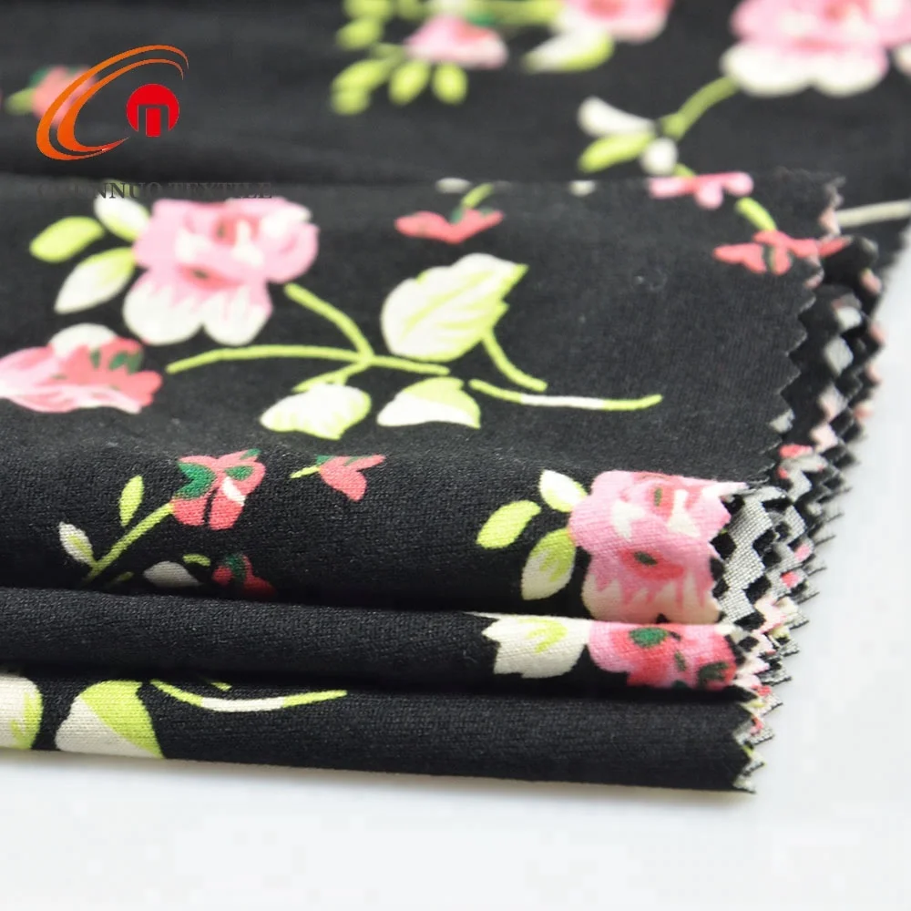 Zhejiang Shaoxing Flower Printing DTY 100% Milk Silk Fabric DTY Brush Fabric