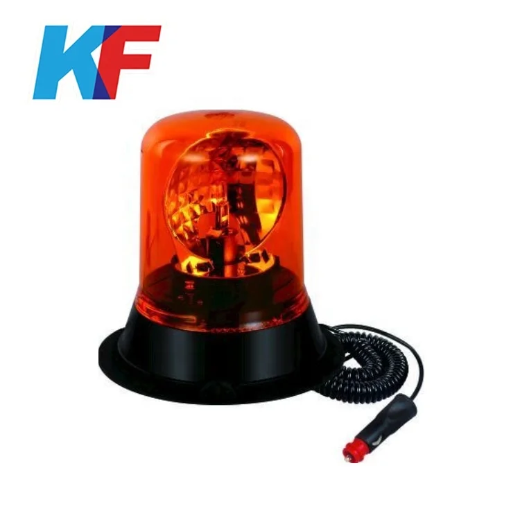12/24V H1 Ambulance Halogen Strobe Rotating Beacon Magnet Mounting Amber Emergency Rovolving Warning Light,KF-WB-47M