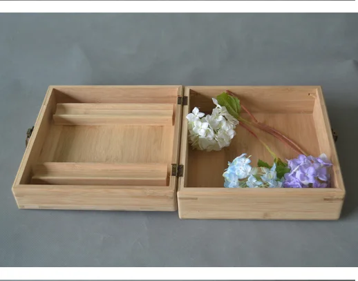 Clamshell bamboo tea box wooden box