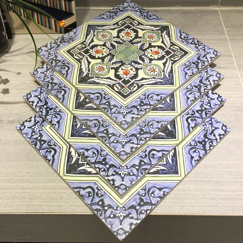 High quality custom bathroom modern ceramic wall tiles rustic matte porcelain 30x30cm floor flower tiles design