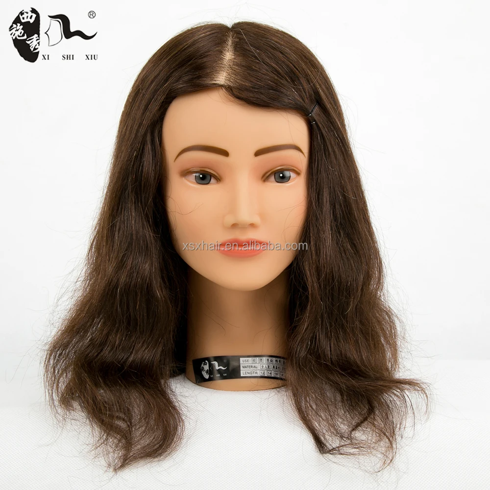 beauty school mannequin practice head,manikin doll head with 100% human hair,teaching head