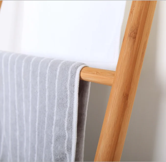 BAMBKIN Bathroom furniture bamboo bath towel rack towel bathroom ladder towel hanger