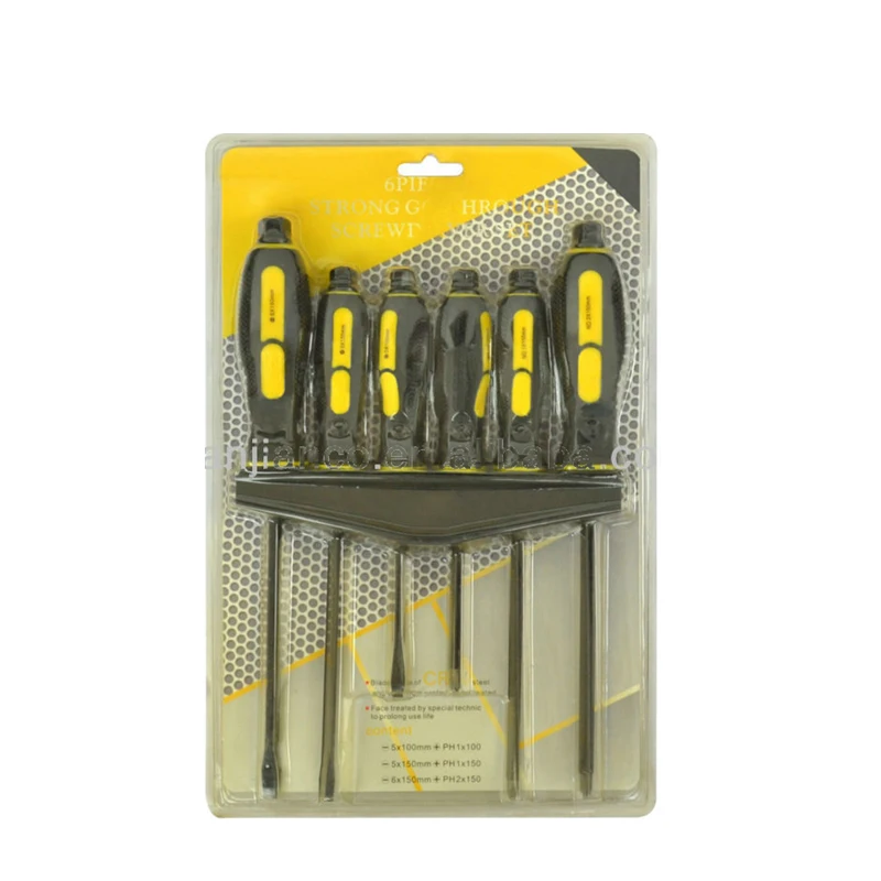 Carbon steel/CR-V blade 6pcs screwdriver set