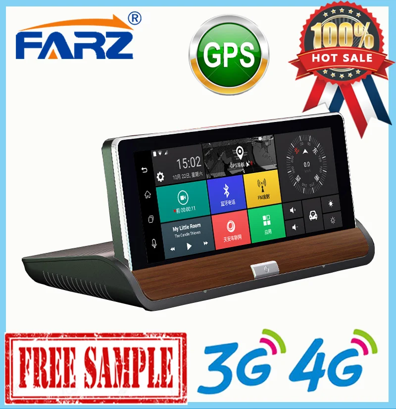 The New FHD 1080P Fash Cam 7-Inch Car DVR GPS Navigation And Night Vision Camera Separate Dual 720P HD