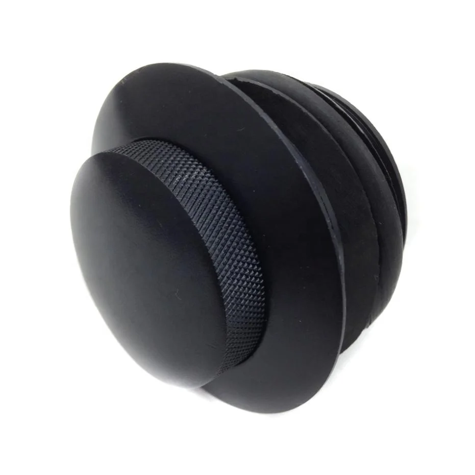 Motorcycle Tank Cover Fluid Reservoir Oil Caps Vented Fuel Tank For Harley 1982-up Black Color