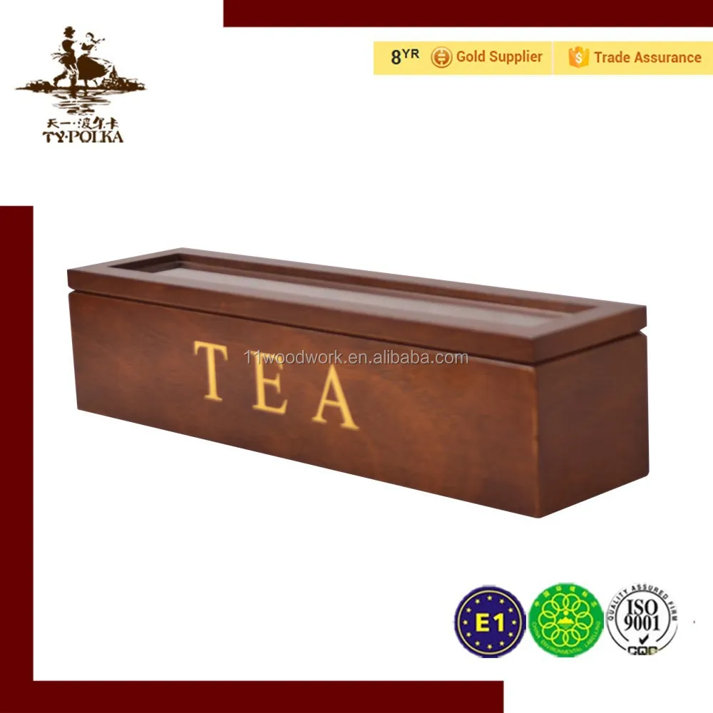 
OEM Accept Lightweight Empty Nature Wood MDF Tea Box 