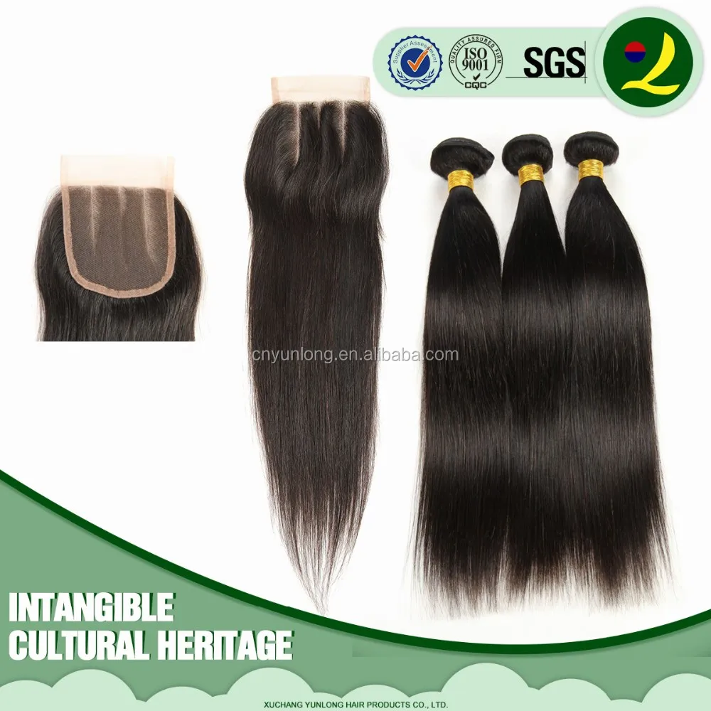 
Unprocessed Virgin Brazilian Hair Extensions Three Bundles With 1PCS Lace Closure Deep Wave 