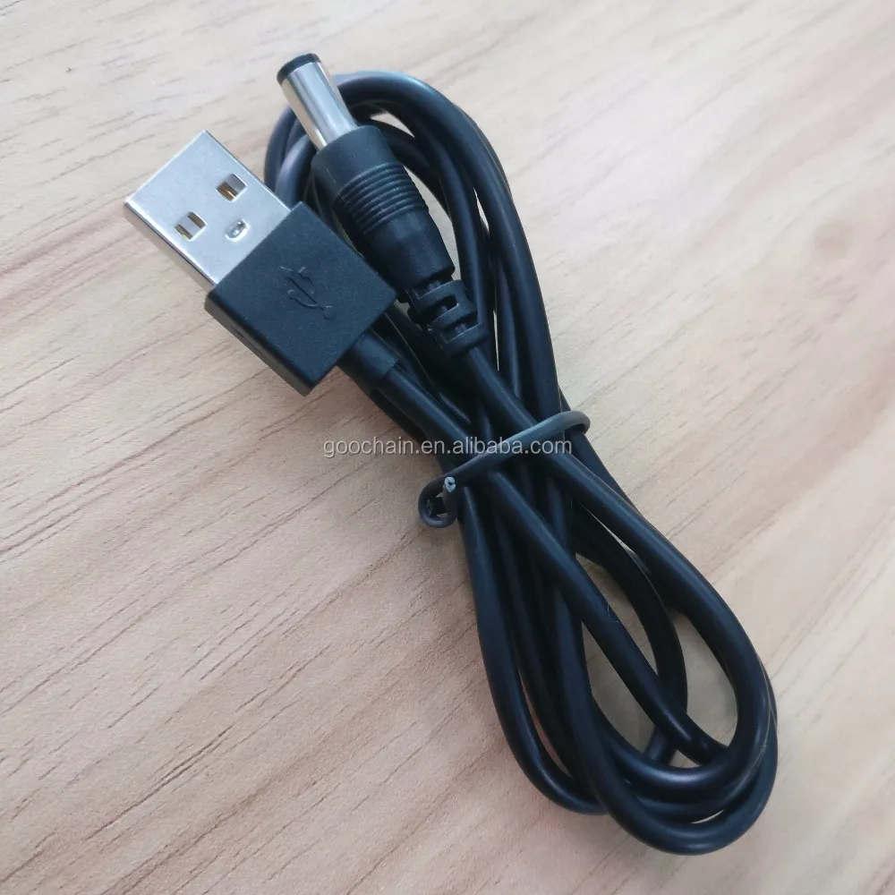 1 м 20AWG USB 2,0 A штекер к DC 5,5*2,5 кабель питания