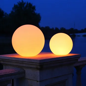 Outdoor Lighting glowing up rechargeable 16 color change moonlight floating led ball