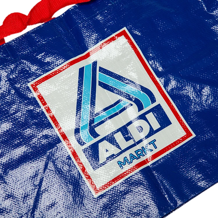 Reusable grocery tote bag High quality woven shopping bag plastic bag