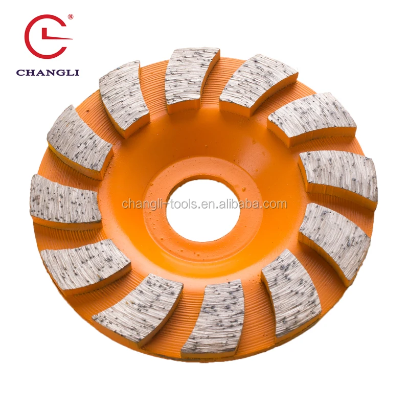 Changli Orange 90mm 1.9mm segment thickness 8mm segment highness 20mm inner hole concrete cup wheel