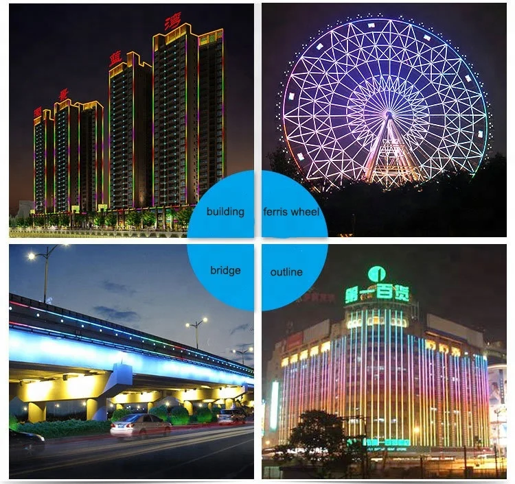 12W DMX rgb color programmable outside building lighting waterproof ip68