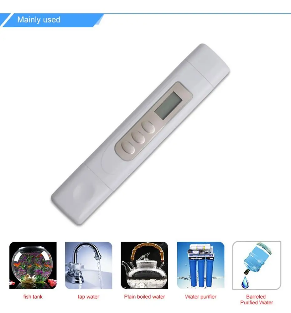 Water Quality Test Meter Pancellent TDS PH 2 in 1 Kit 0-9990 PPM Measurement Range 1 PPM Resolution 2% Readout Accuracy TDS05