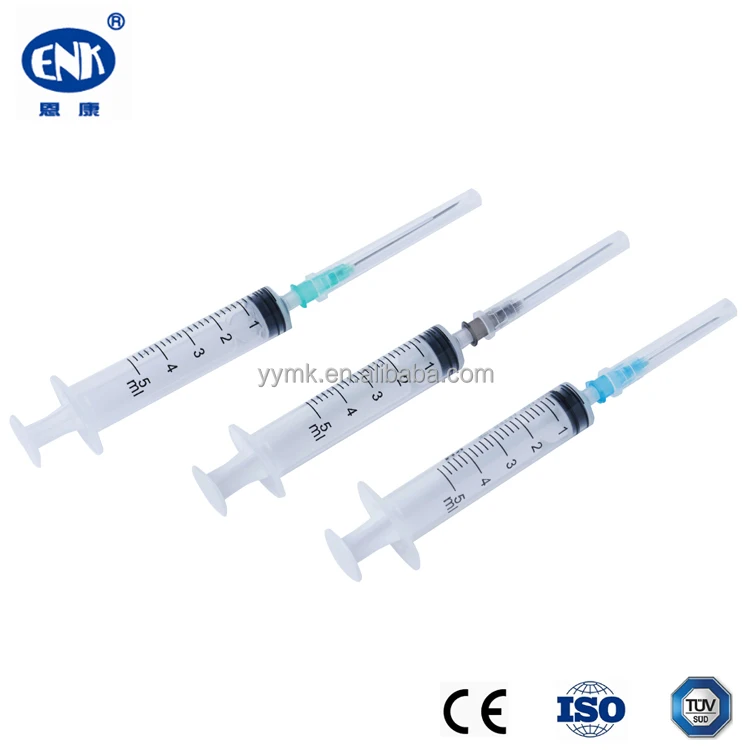 5 мл пластиковый одноразовый шприц 5cc медицинский инъекционный шприц
