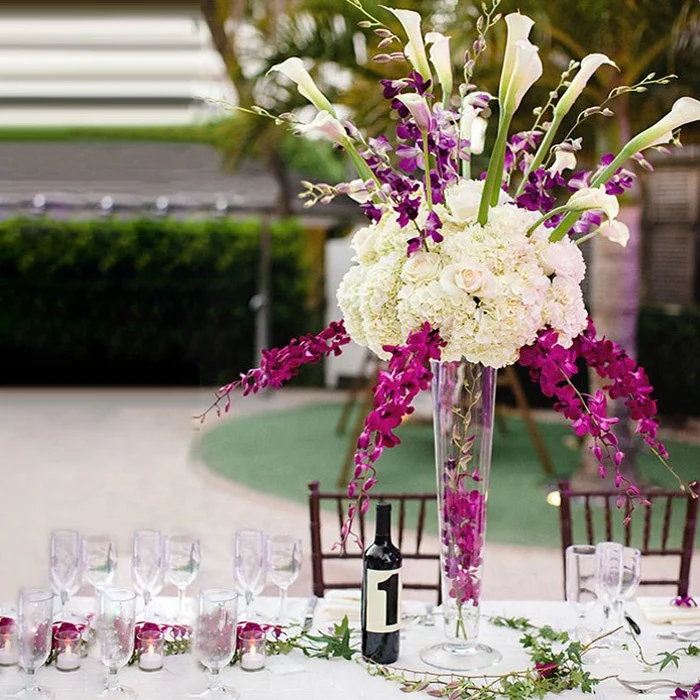 table decoration tall flower vase,flower arrangement vase wedding centerpiece table decoration,modern events vase decor idea