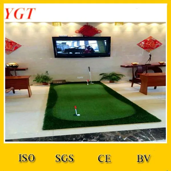 Outdoor Indoor Mini Golf Trainer Grass Mat Practice Putting Green