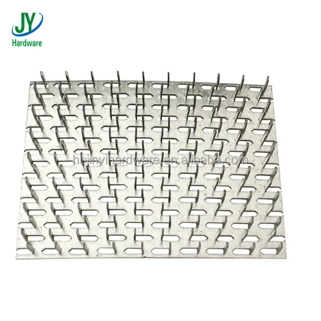 Gang nail truss plate for wood building connector