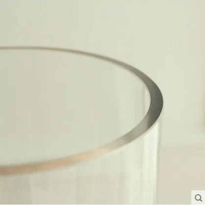 Decoration tall cylinder glass flower vase with stem for home wedding table centerpieces