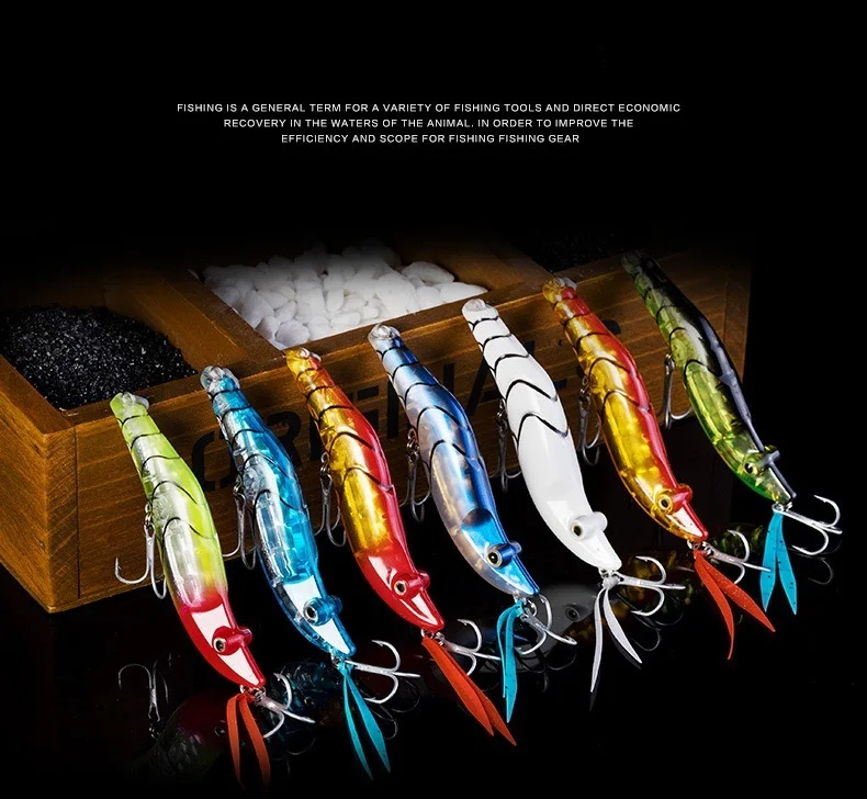 New Shrimp Squid Flashing LED Jig Squid Jig Hooks Yamashita Squid Jig 8CM/15G