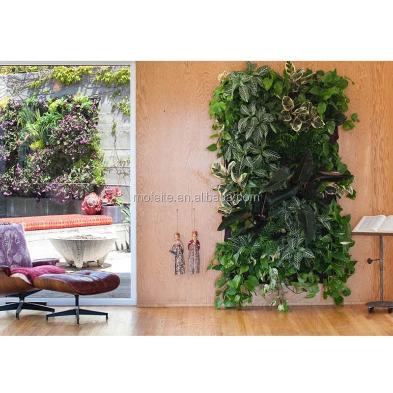 Custom vertical wall felt garden planter for landscape