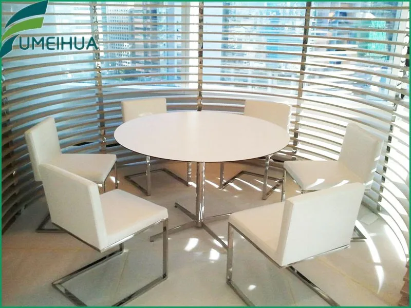 Wood Dining Table Top for Sale Easy to Clean Hpl Laminate Solid Home Furniture Modern Contemporary Teak Extension Dining Table