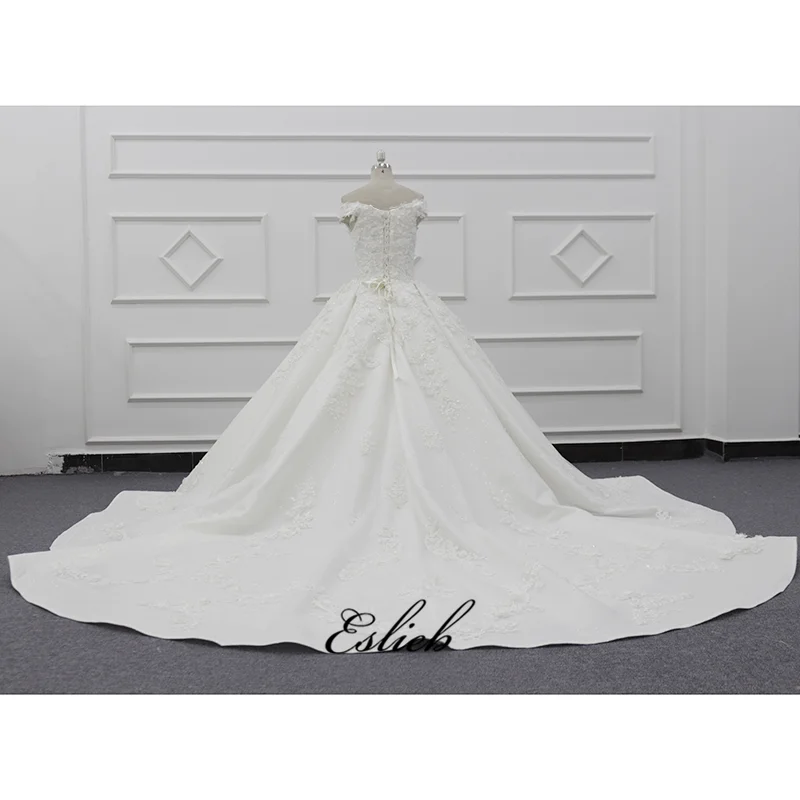 Eslieb Real Picture Ball Gown 2019 Bride Dresses custom size&color vestidos de noiva 3D Flower robe de mariage Wedding Dress